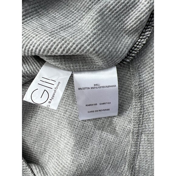 NFL Long Sleeve Waffle Knit Tee Womens M Panthers Gray Cotton Blend College NEW - Picture 6 of 8